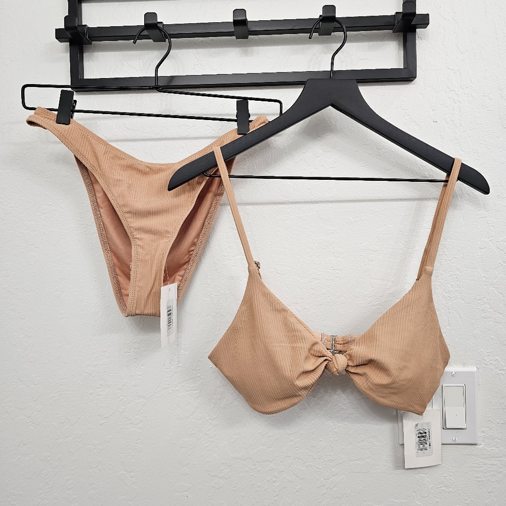 Dippin Daisy nude bikini set Nwt L